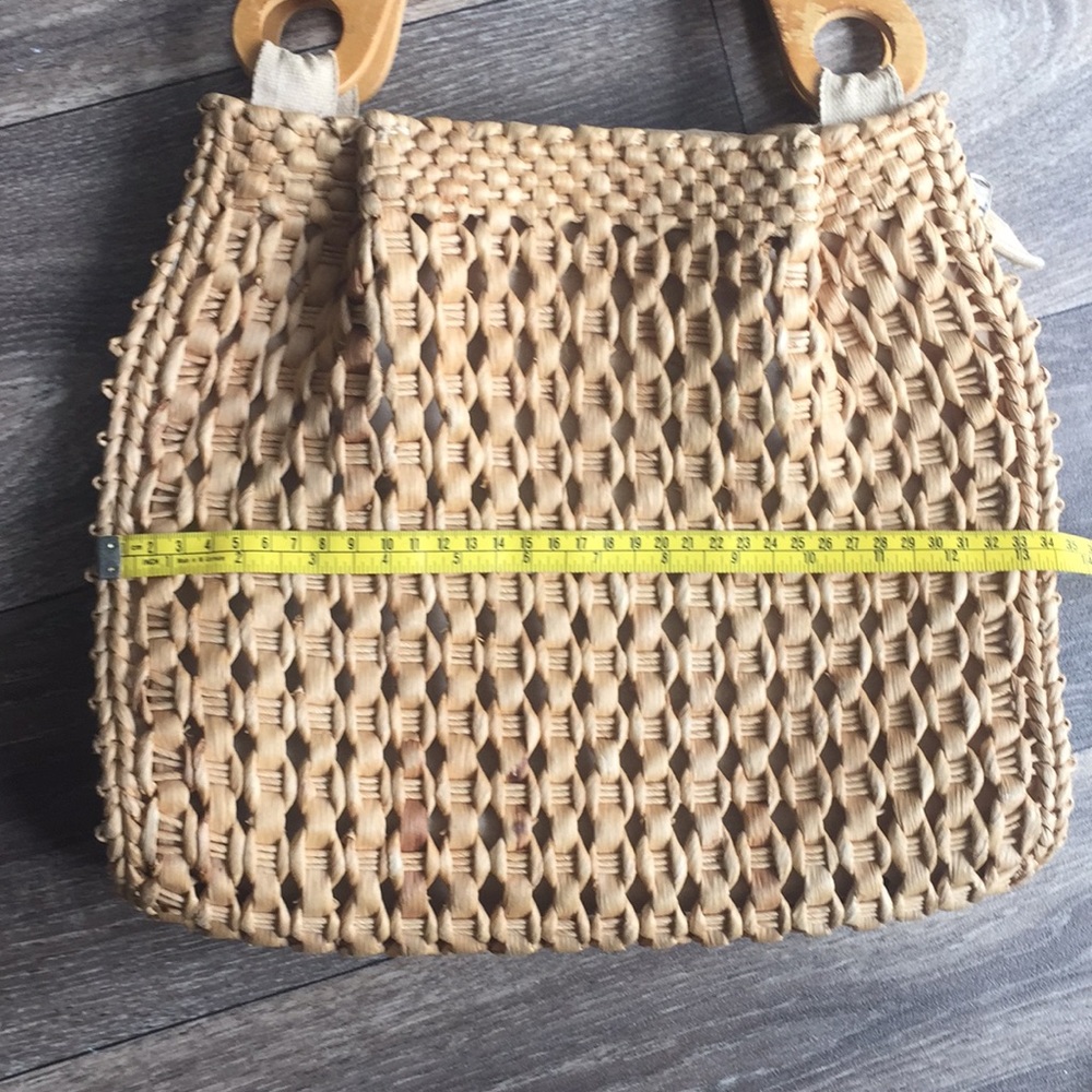 Bohemian Vintage Straw Raffia Lined HandBag - Picture 7 of 9